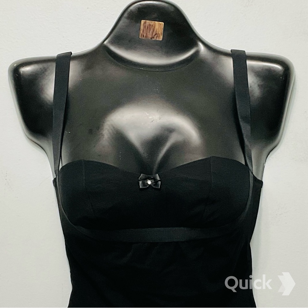 S - New Black Solid Mesh Body Sleeveless Top
